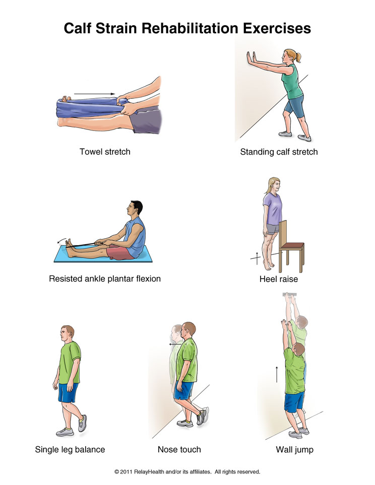 Calf Strain Exercises: Illustration